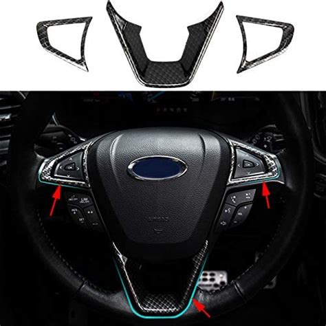 Amazon 3PCS Carbon Fiber Folor Steering Wheel Cover Fit For Ford