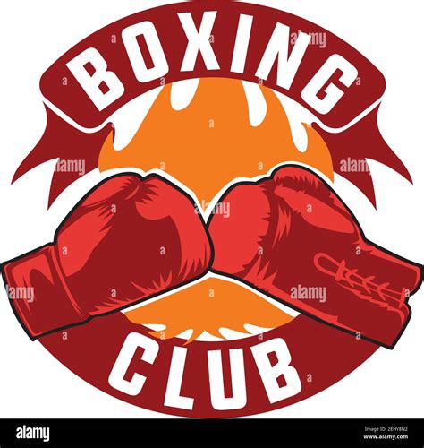 logotipo de boxeo sobre fondo blanco ilustración vectorial Imagen