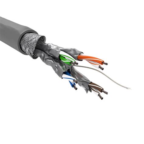 S FTP CAT6 Gigabit Netwerkkabel CCA 26AWG Soepel 100 Meter Grijs