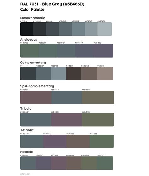 Ral 7031 Blue Gray Color Palettes