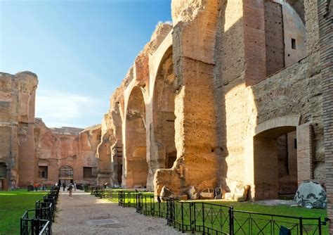 Las termas de caracalla antiguos baños públicos romanos en roma italia