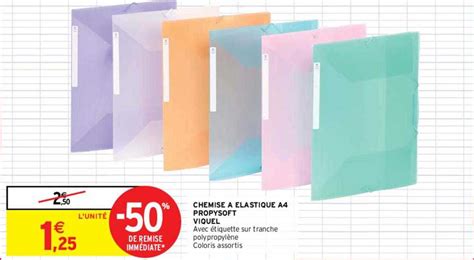 Promo Chemise Lastique A Propysoft Viquel Chez Intermarch