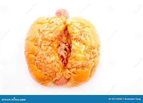 Sausage cheese bun stock photo. Image of barbecue, mayonnaise - 10714290