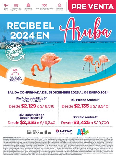 Año Nuevo en Aruba salida confirmada Full viajes Peru