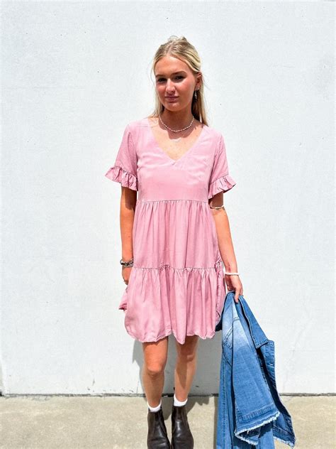 DRESS NOA MINI BLUSH Naked Gypsy