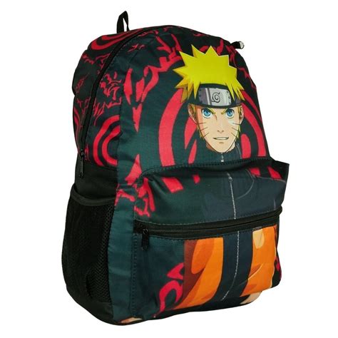 Mochila Infantil Juvenil Menino De Costas Escolar Naruto Anime