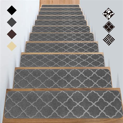 Stair Treads Skid Slip Resistant Backing Indoor Carpet Stair Treads