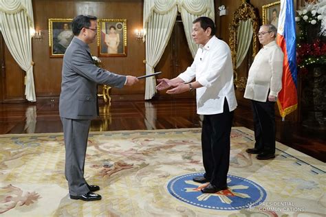 President Rodrigo Roa Duterte Receives The Credentials Of Resident