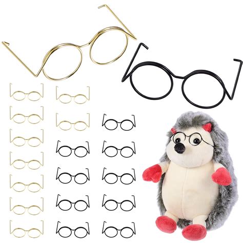 20pcs Doll Eyeglasses Mini Glasses Metal Tiny Glasses Props Dress Up Eyeglasses Costume