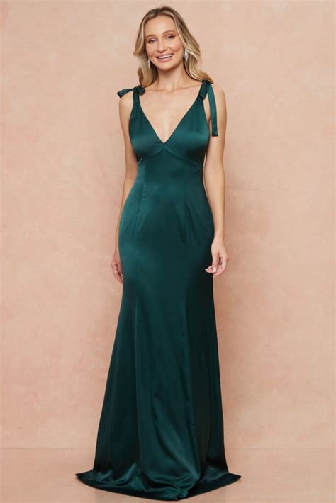 Vestido Largo Sat N Verde