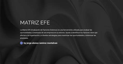 Matriz Efe