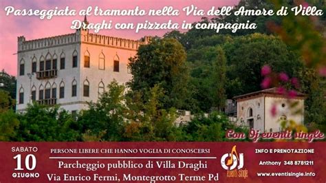 Passeggiata Al Tramonto A Villa Draghi Con Pizzata A Montegrotto Terme