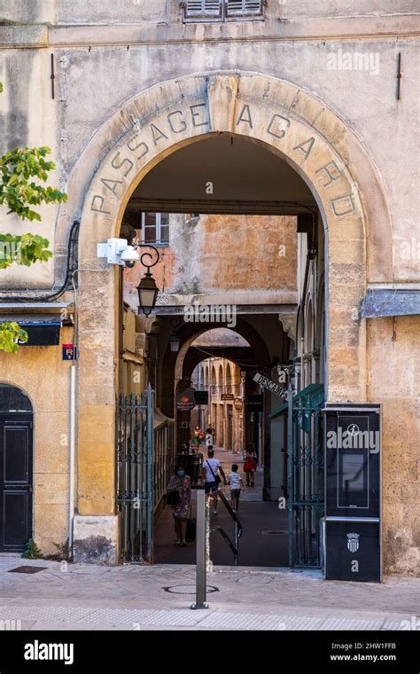 France Bouches Du Rh Ne Aix En Provence Alley Of Passage Agard Stock