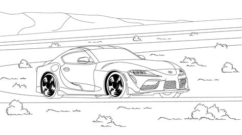 Toyota Supra Super Coloring Sports Coloring Pages Food Coloring | The ...