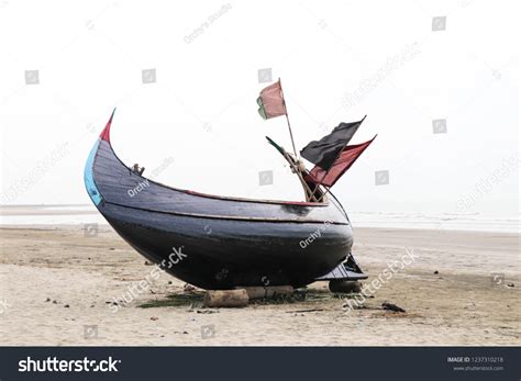 Traditional Sampan Boat Coxs Bazar Bangladesh Stock Photo 1237310218