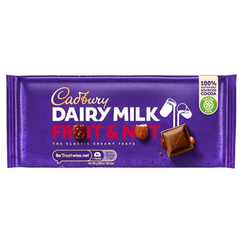 Cadbury Dairy Milk Fruit & Nut Bar 110g - British Isles