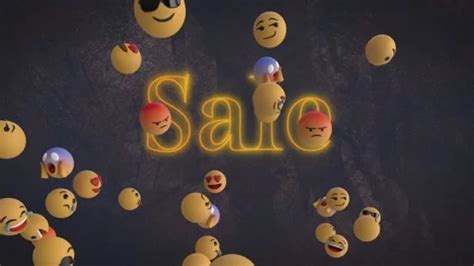 Animation Of Falling Emojis Over Sale Te Stock Video Pond