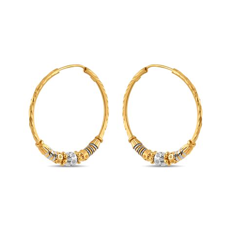 22ct Gold Hoop Earring For Everyday Use