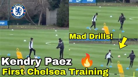 Kendry Parz First Training At Chelseakendry Paez Spotted Training At