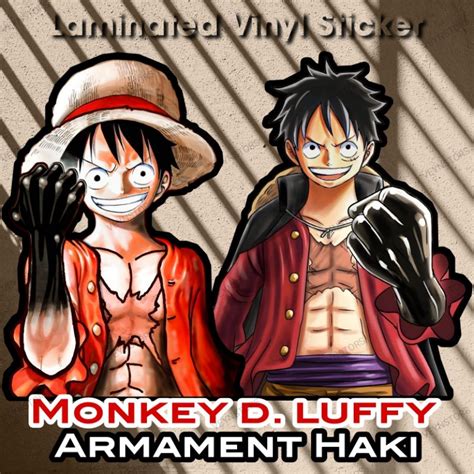 ONE PIECE LUFFY ARMAMENT HAKI LAMINATED VINYL STICKER | Shopee Philippines