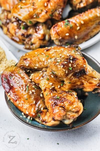 Baked Teriyaki Chicken Wings Quick And Easy Our Zesty Life