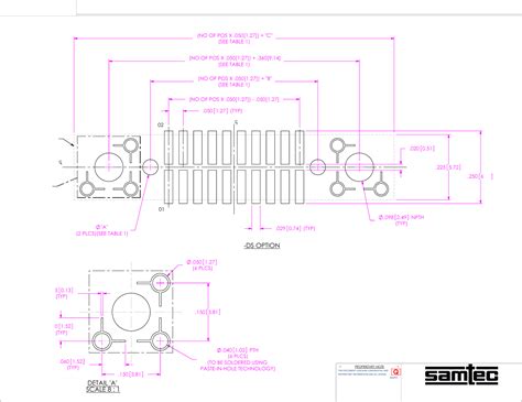 TFM TFC SMT Footprint Double Row Datasheet By Samtec Inc Digi Key