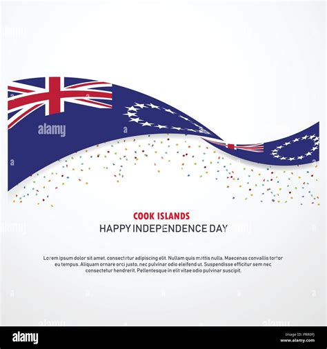 Cook Islands Happy Independence Day Background Stock Vector Image And Art