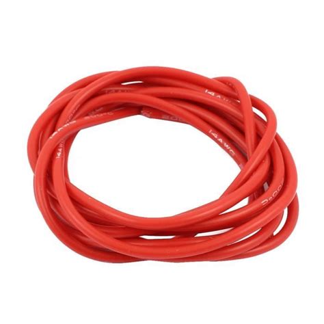 M Tres Jauge Rouge Awg C Ble Cuivre Multibrins Souples Fil Silicone