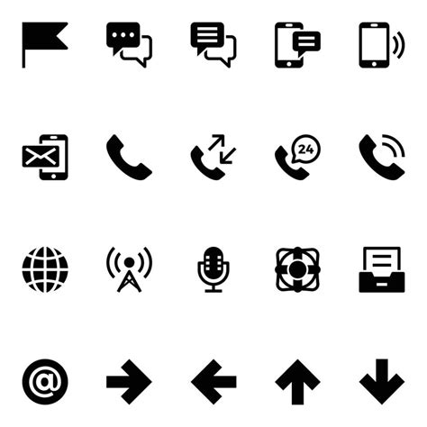 Outline icons for email. 20410184 Vector Art at Vecteezy