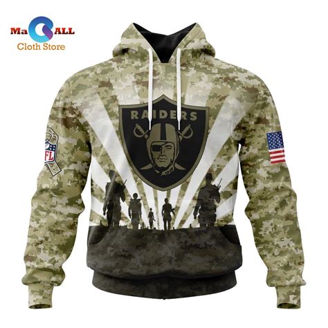 [new] Nfl Las Vegas Raiders Salute To Service Honor Veterans And