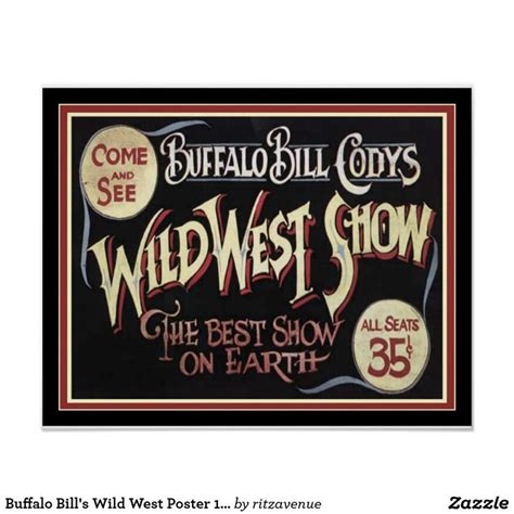 Buffalo Bill's Wild West Poster 16 x 20 | Zazzle | Buffalo bill, Wild ...