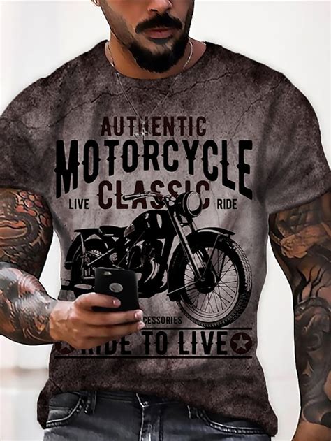 Hombre Unisexo Tee Camiseta Camisa Estampados Moto Fuera De Viaje