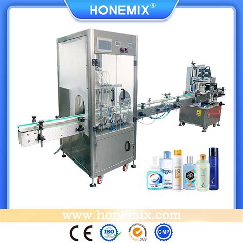 Hone 4 Head Liquid Piston Filler Liquid Bottles Filling And Capping