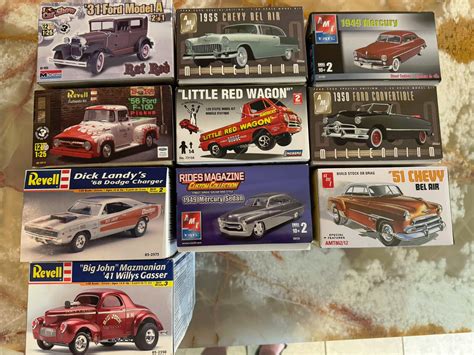 Lot Of 10 1 25 Model Kits Revell AMT Lindberg Monogram Open Box