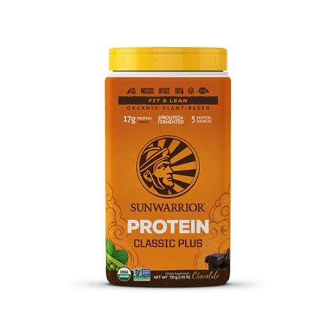 Classic Plus Protein Powder, Plant-based Protein, Sunwarrior, Chocolate ...