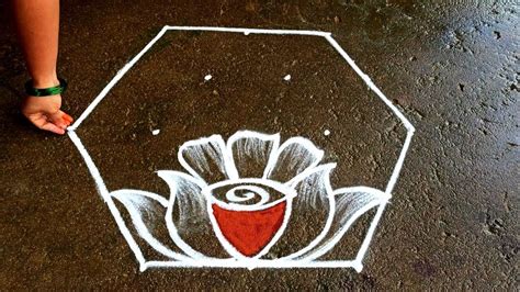 New Year Special Rose Rangoli Dhanurmasam Muggulu Puthandu