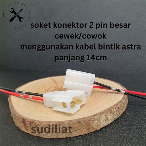 Jual Soket Socket Sambung Kabel Pin Besar Kabel Bintik Shopee