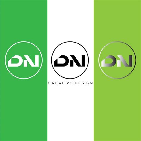 Dise O De Logotipo De Letra Inicial Dn Vector Premium