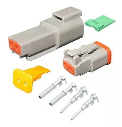 Kit 2 Conector Deutsch Dt06 2s dt04 2p Macho E Fêmea 2 Vias MercadoLivre