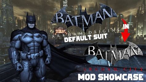 Default Arkham Origins Suit In Batman Arkham City Skin Mod Showcase