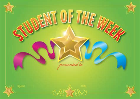 Student Of The Week Certificates Merit And Award Classroom