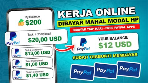 Dibayar Dolar Tiap Hari Usd Per Tugas Kerja Online Di Hp