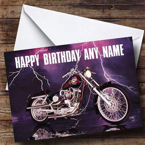 Harley Davidson Personalised Birthday Card The Card Zoo