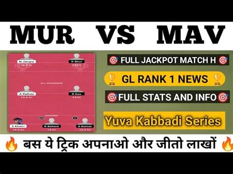 Mur Vs Mav Dream Prediction Mur Vs Mav Dream Team Mur Vs Mav