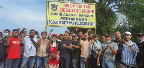 Ktbm Dan Fwp Dirikan Plang Perumahan Wartawan Di Lahan Eks Hgu Ptpn Ii