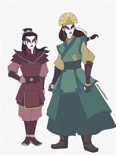 Rangi and Kyoshi with their Flying Opera Company makeup : r/Avatar_Kyoshi