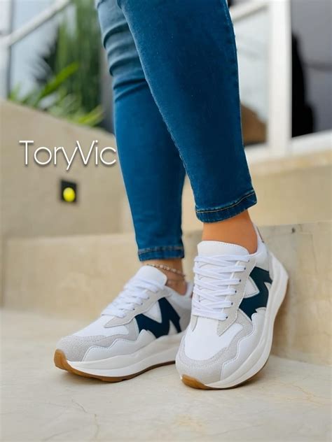 Tenis De Mujer Nasara Blanco Toryvic Zapatos Para Mujer