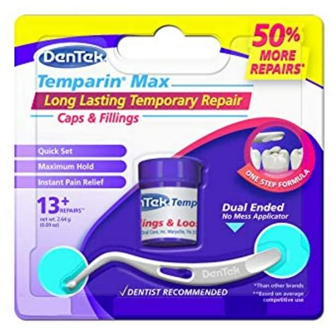 Dentek Temparin Max Lost Filling And Loose Cap Repair Kit