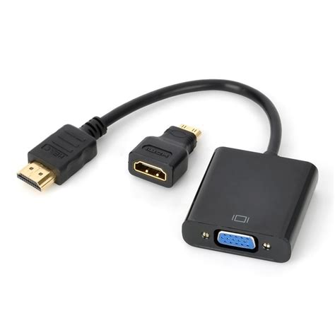 Cabo Adaptador Conversor Hdmi X Vga Adaptador Mini Hdmi Techbrasil