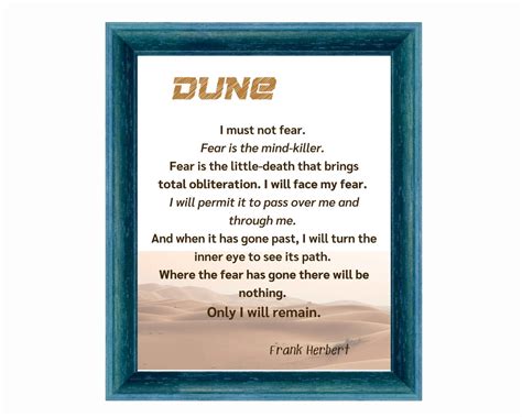 Sale Dune Book Quotes Fear is the Mind-killer Frank Herbert Sci-fi PDF ...